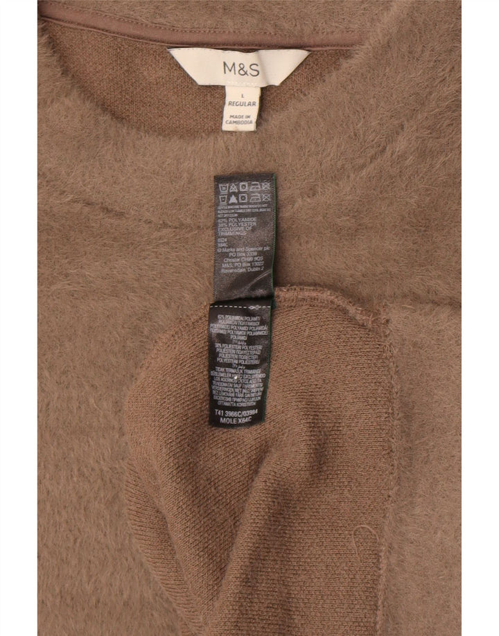 Marks & Spencer Pull surdimensionné à col rond pour femme UK 16 Large Beige