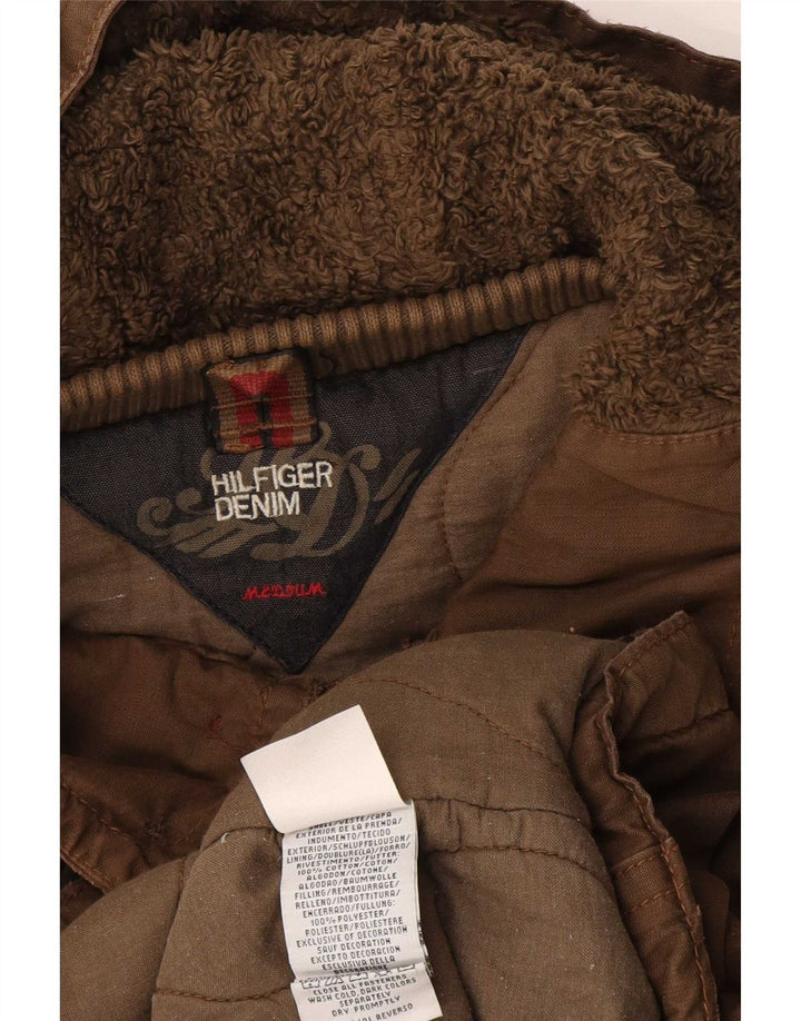 Tommy Hilfiger Parka à capuche pour homme UK 38 en coton marron moyen