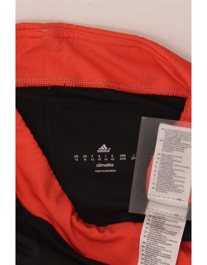 Adidas Climalite Capri Leggings UK 14 Medium Noir Colorblock pour femme