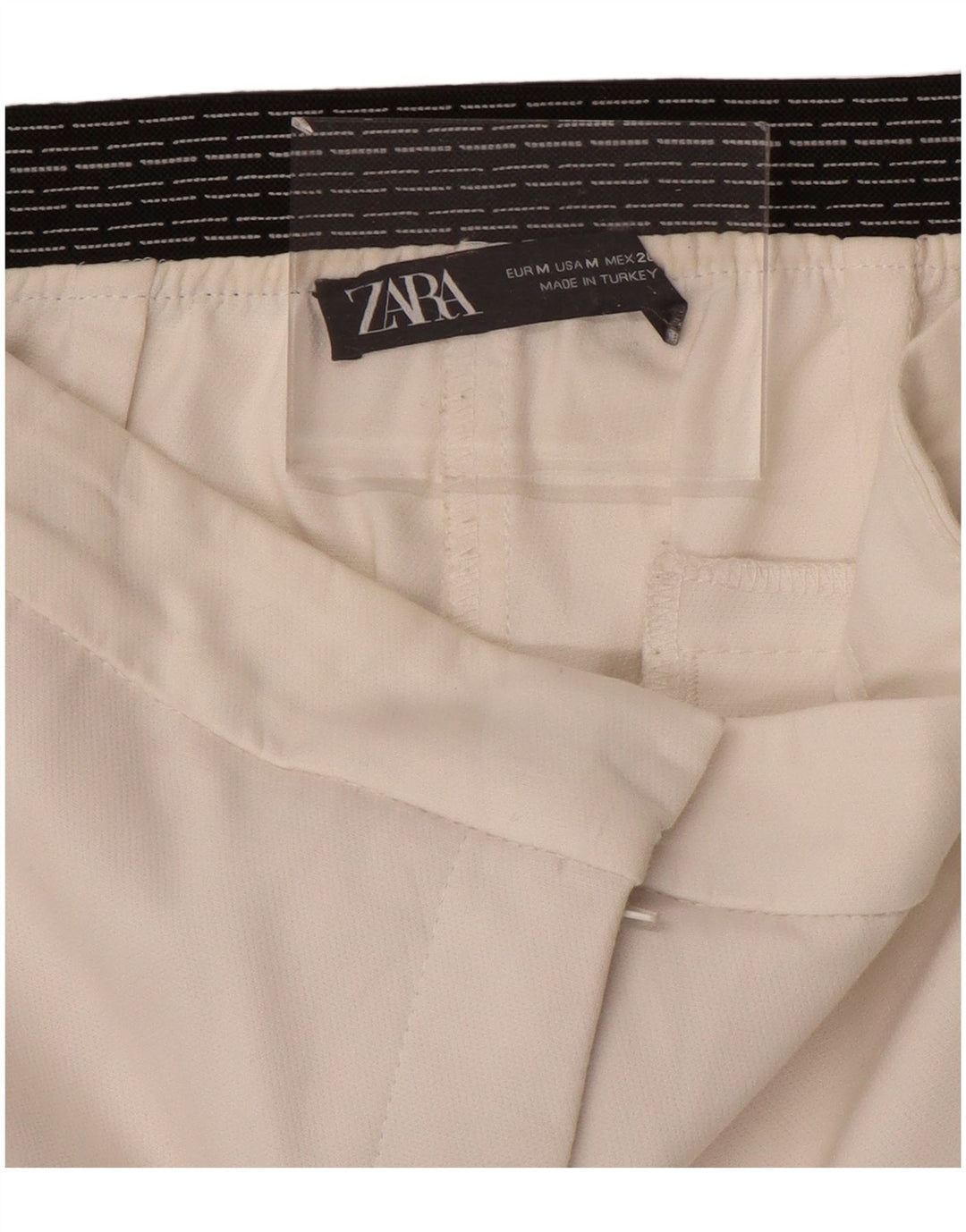 Pantalon Chino Droit Femme ZARA Moyen W28 L27 Blanc