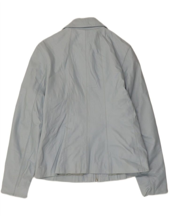 Veste en cuir femme VINTAGE IT 46 grand cuir bleu