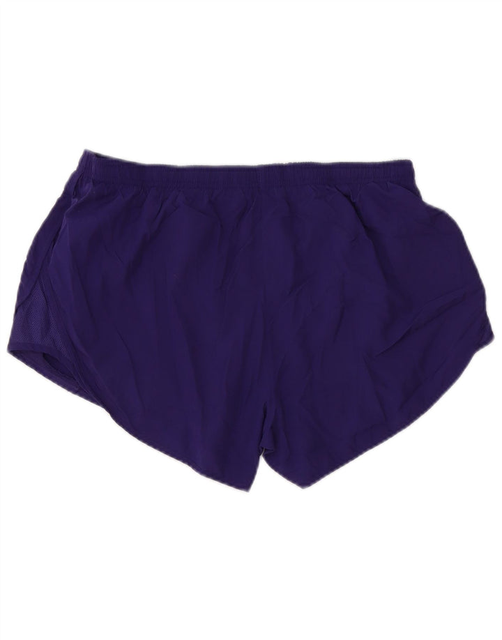 NIKE Short de sport Dri Fit pour femme UK 14 Violet moyen Polyester
