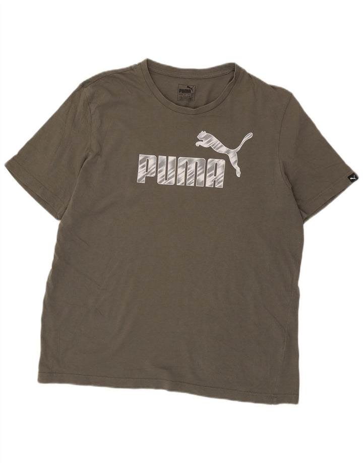 Puma T-Shirt Graphique Homme Kaki Large
