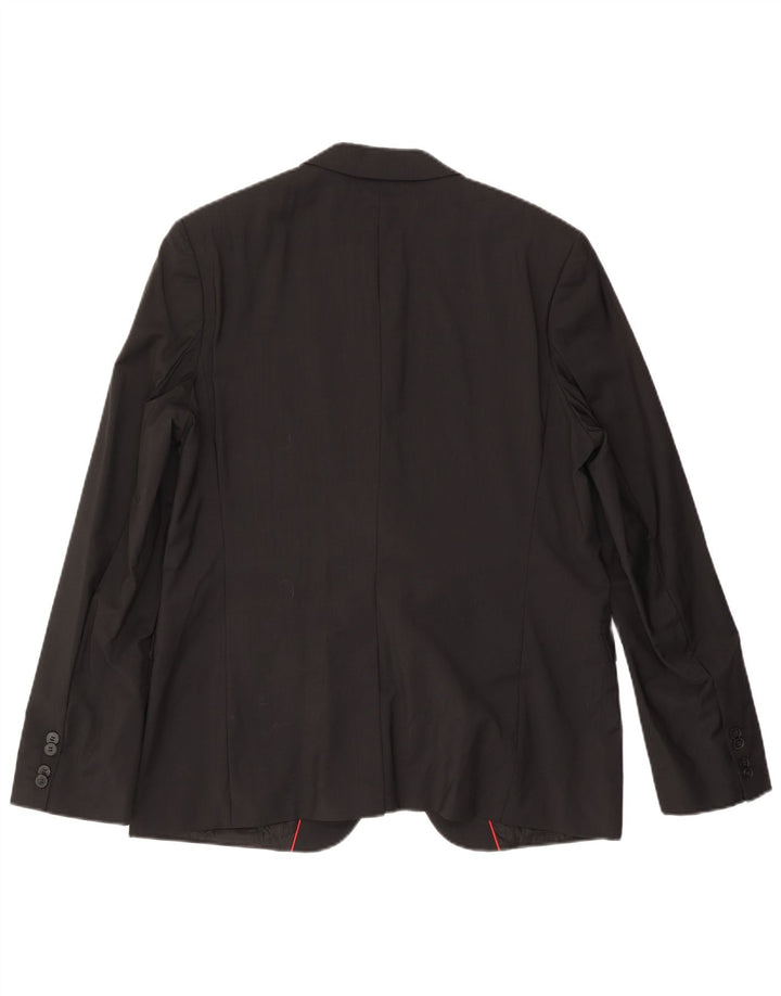 HUGO BOSS Veste Blazer 2 Boutons Homme EU 56 3XL Noir Laine