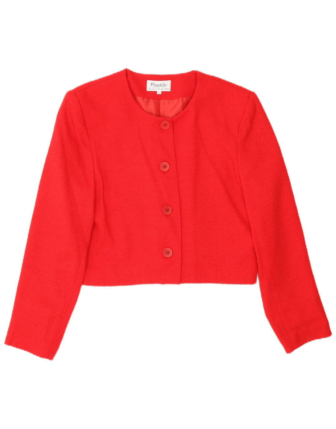 Pimkie Veste blazer courte à 4 boutons pour femme EU 36 Petite viscose rouge