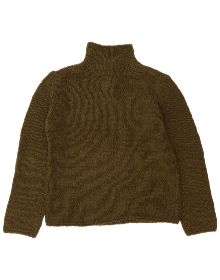 Henry Cottons Pull à col boutonné pour femme IT 46 Large Kaki Laine