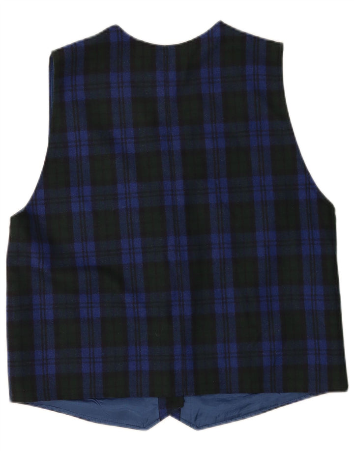 Hammerschmid Gilet Femme UK 18 XL Bleu Carreaux Laine Vierge