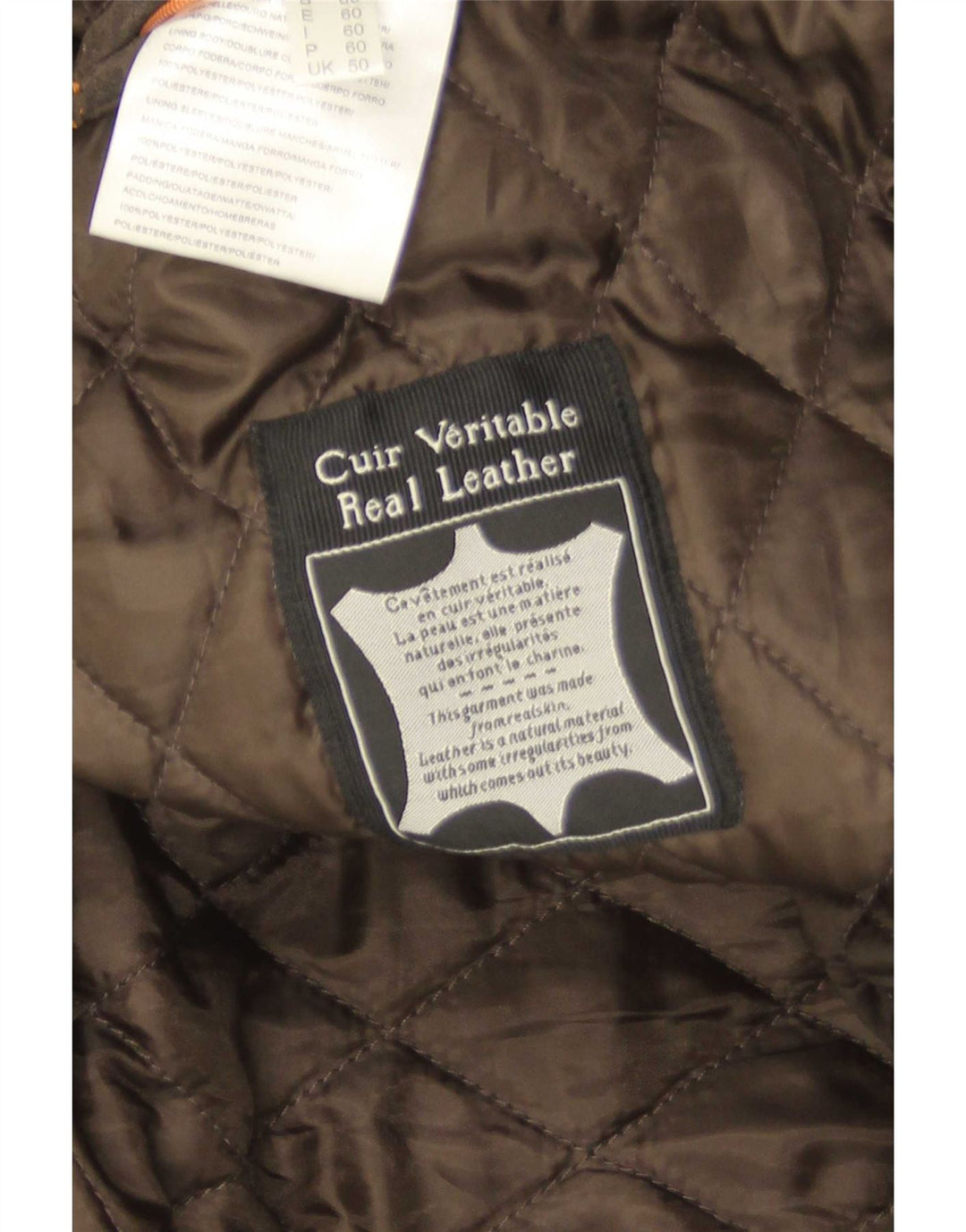 Peter Cofox Veste en cuir pour homme UK 50 4XL Cuir marron