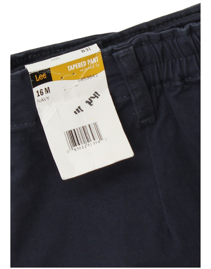 Lee Pantalon chino à chevilles pour femme US 16 2XL W36 L30 Bleu marine Coton