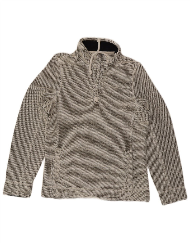 WEIRD FISH Sweat-shirt à col zippé pour femme UK 12 Gris moyen Acrylique