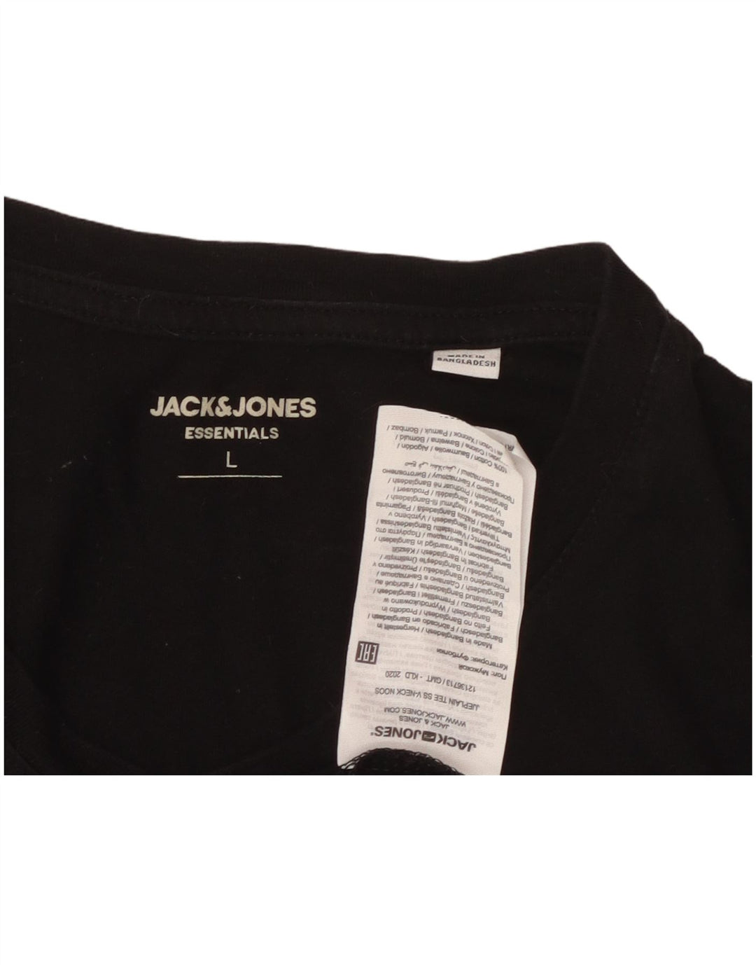 JACK & JONES T-Shirt Homme Haut Large Noir Coton