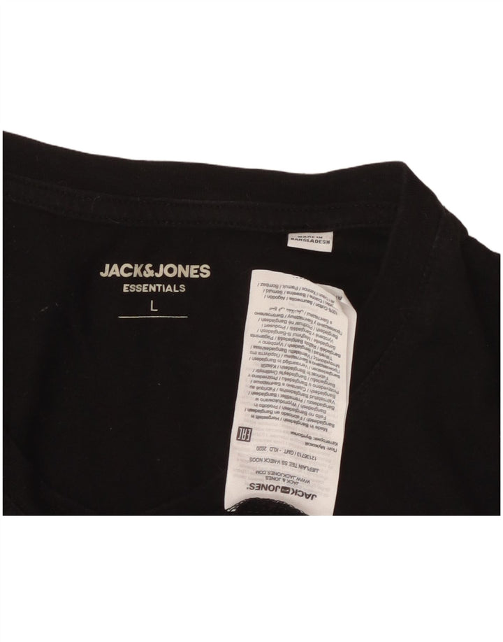 JACK & JONES T-Shirt Homme Haut Large Noir Coton