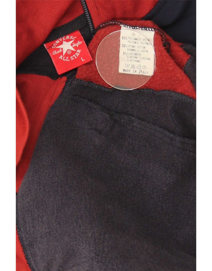 Converse Veste de survêtement pour femme UK 16 Large Bleu marine Colourblock