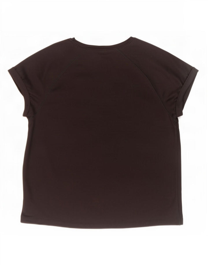 Kangaroos T-Shirt Femme Top UK 22/24 2XL Noir Polyester