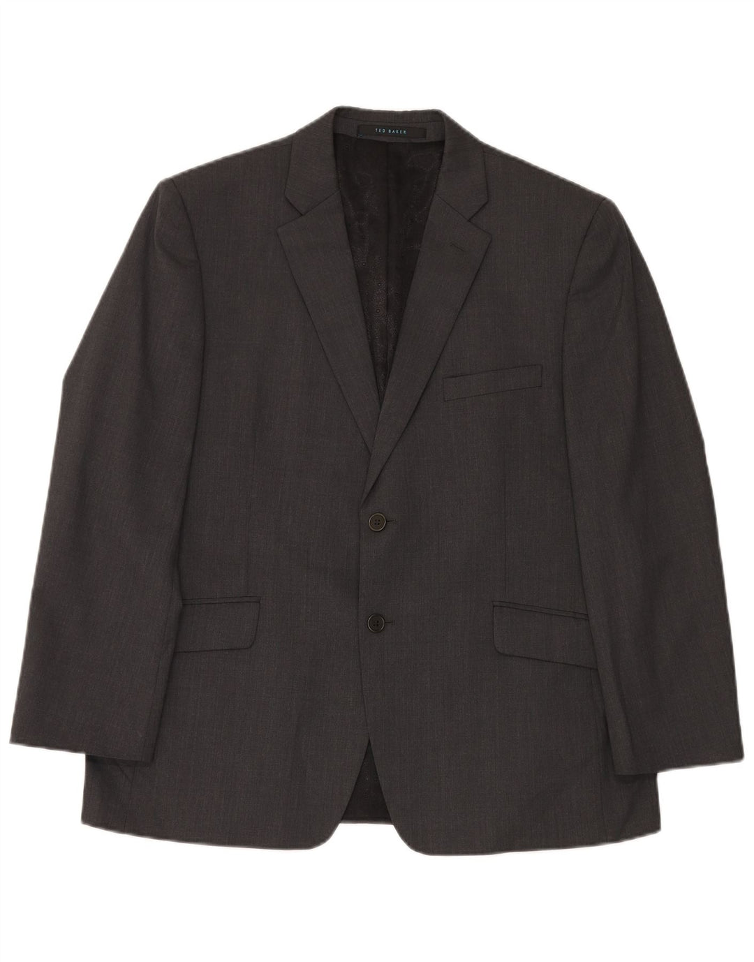 Ted Baker Costume 2 pièces extensible à 2 boutons pour homme UK 42 XL W36 L30 Laine grise