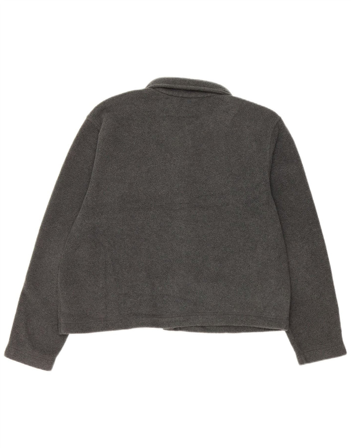 EDDIE BAUER Veste polaire surdimensionnée pour femme UK 10 Petit Gris Polyester