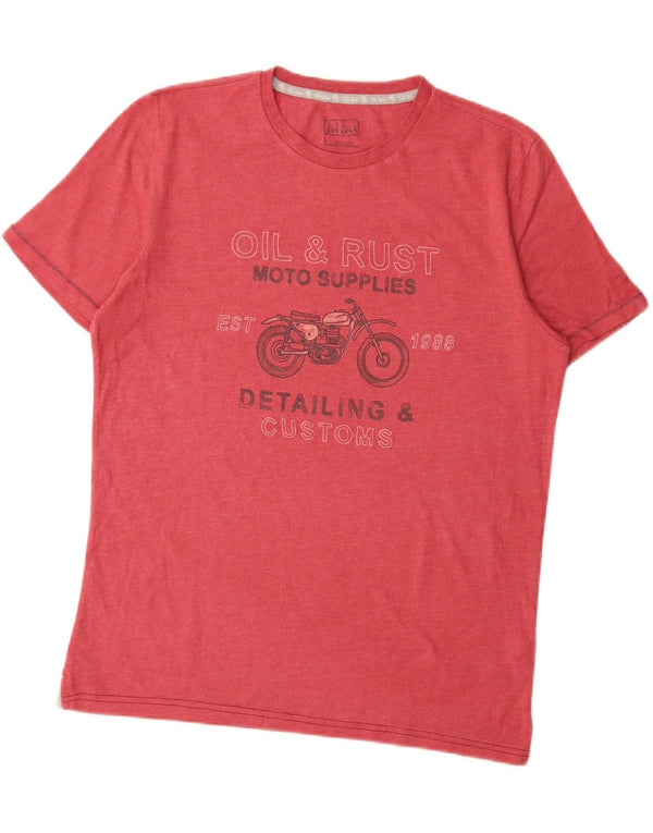 FAT FACE T-Shirt Graphique Homme Grand Rouge Coton