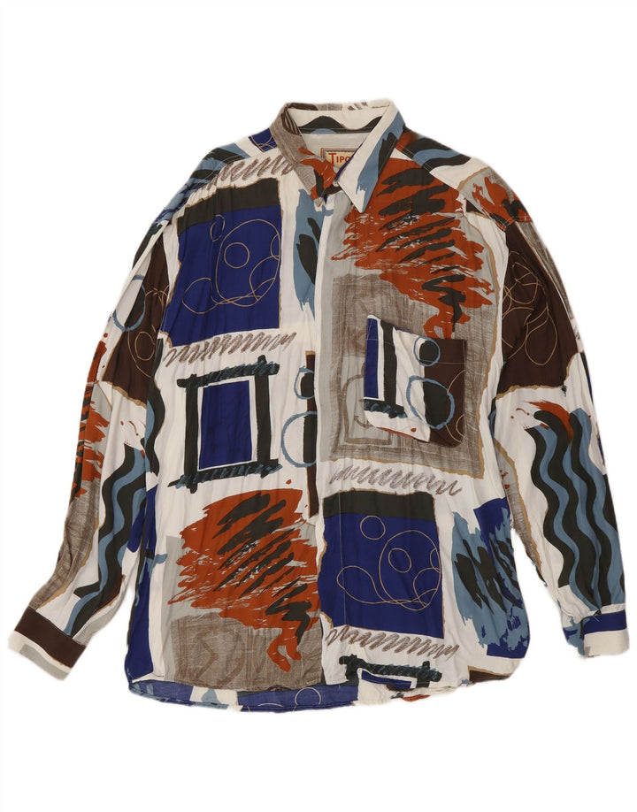 Tipo' S Chemise Homme Motif Abstrait Grande Viscose Multicolore