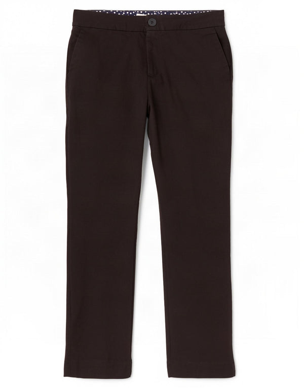 Pantalon Chino Slim Boden Femme UK 12 Medium W30 L30 Coton Noir