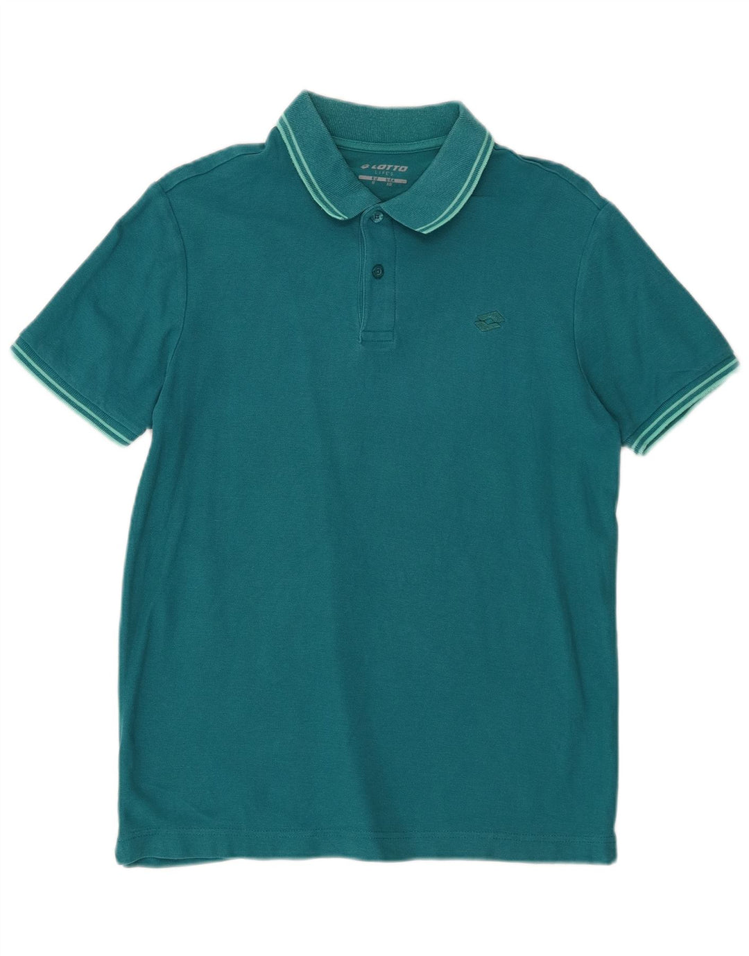 Lotto Polo Homme Petit Rayé Turquoise