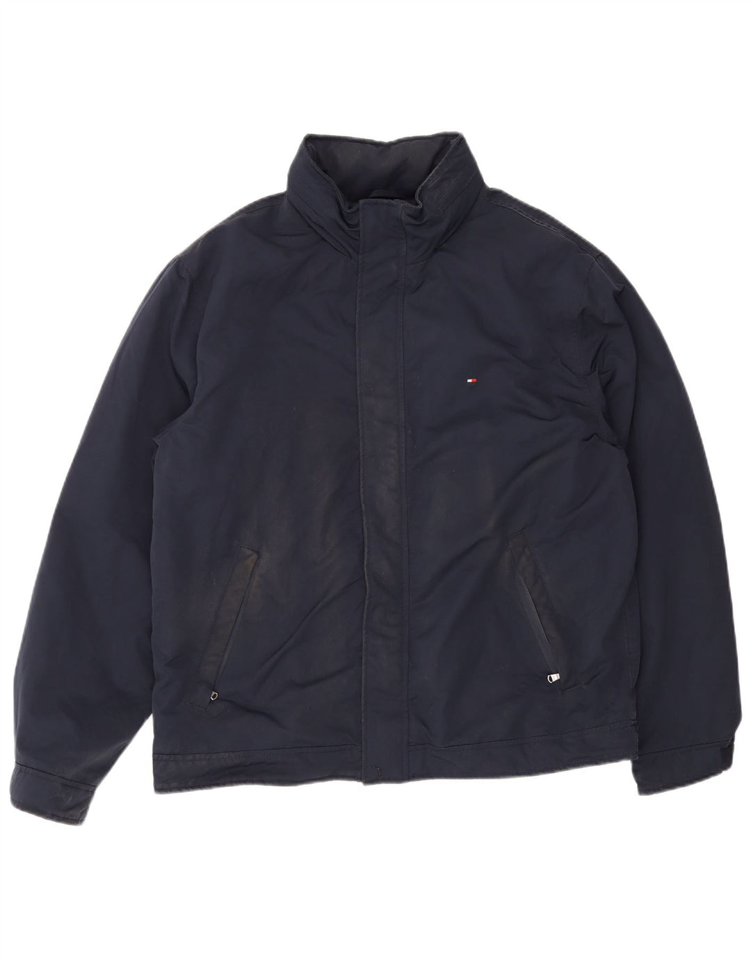 Tommy Hilfiger Veste Bomber Homme UK 42 XL Bleu Marine Polyester