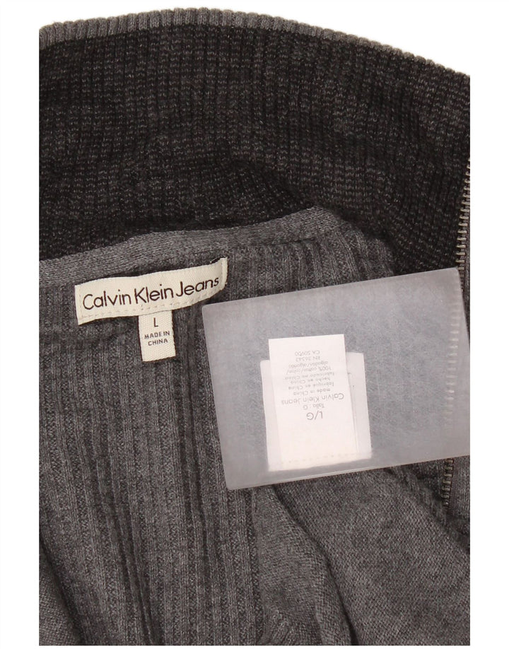 Calvin Klein Jeans Cardigan pour homme en coton gris Taille L