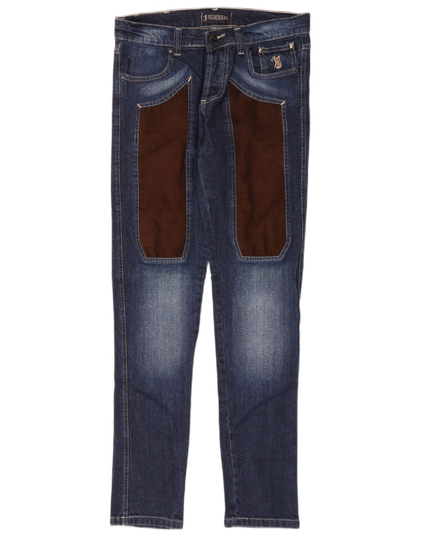 Jeckerson Jean Slim Femme IT 44 Medium W32 L31 Bleu Colorblock