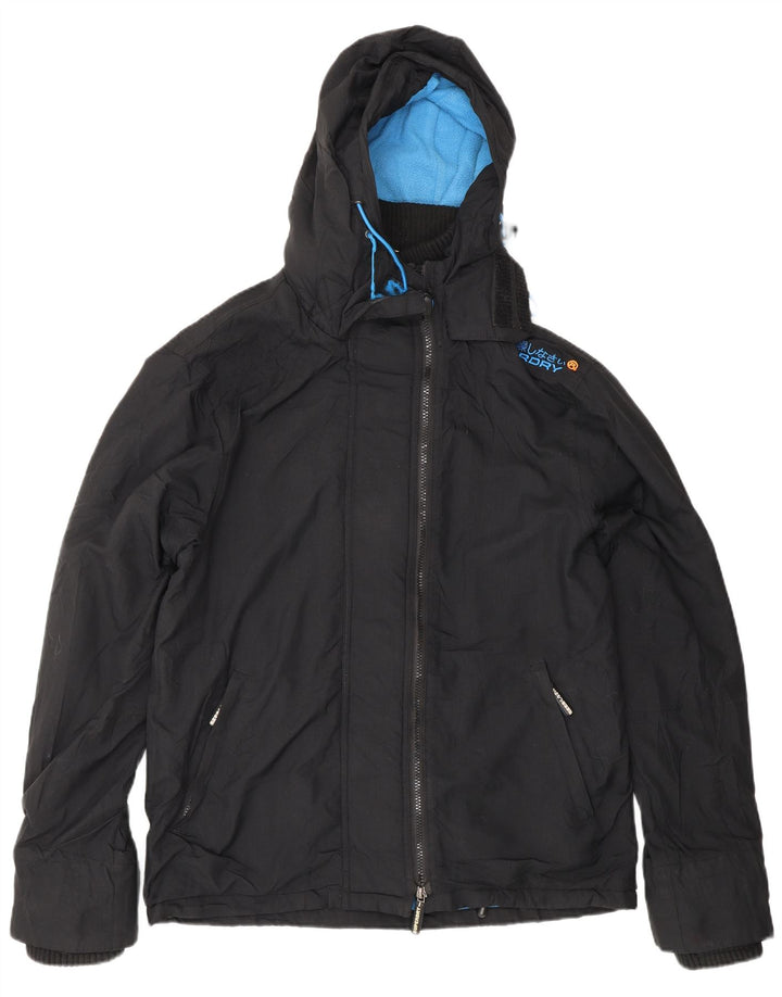SUPERDRY Veste coupe-vent à capuche pour homme UK 40 Large Noir
