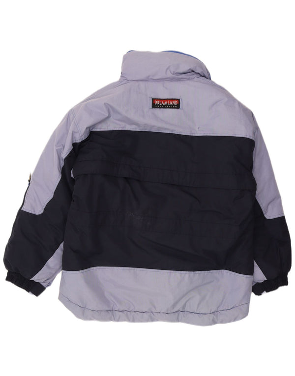 Dreamland Veste de ski à capuche pour homme UK 40 Large Bleu marine Colourblock