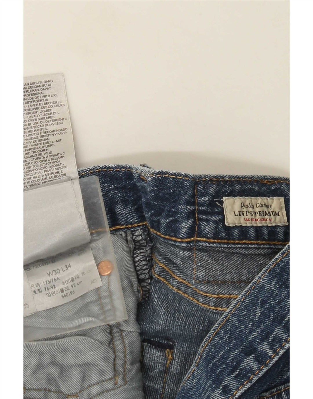Levi's Jean Droit W30 L34 Homme Bleu Coton