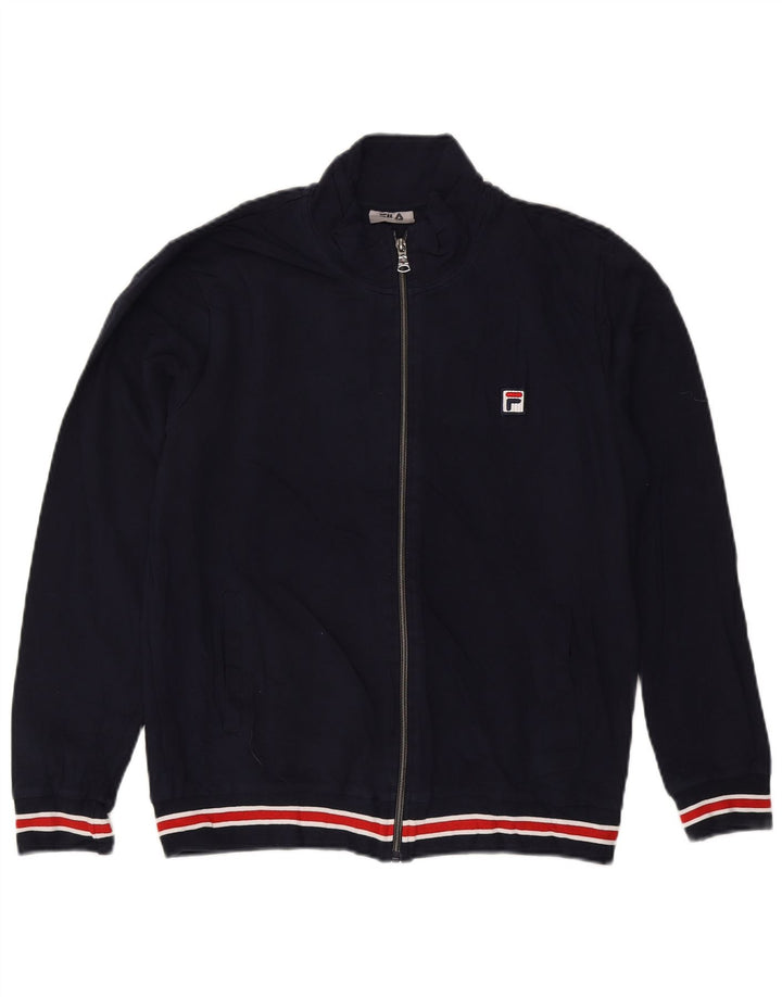 Fila Veste de survêtement pour homme en coton color block bleu marine moyen