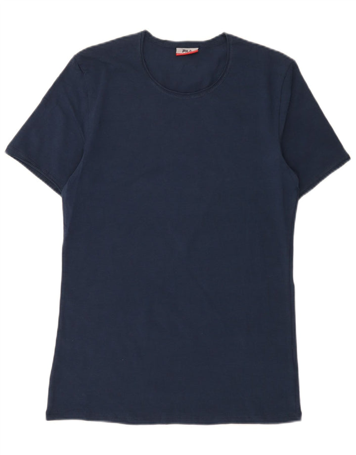 Fila T-Shirt Homme Haut Petit Bleu Marine Coton