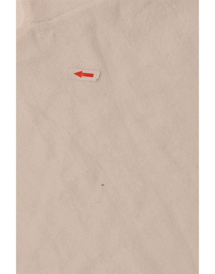 Zara Pull surdimensionné à col rond pour femme UK 10 Petite viscose blanche