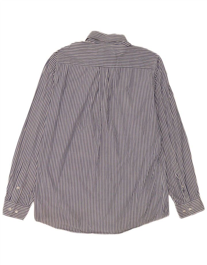 Murphy & Nye Chemise cintrée pour homme en coton à fines rayures bleues