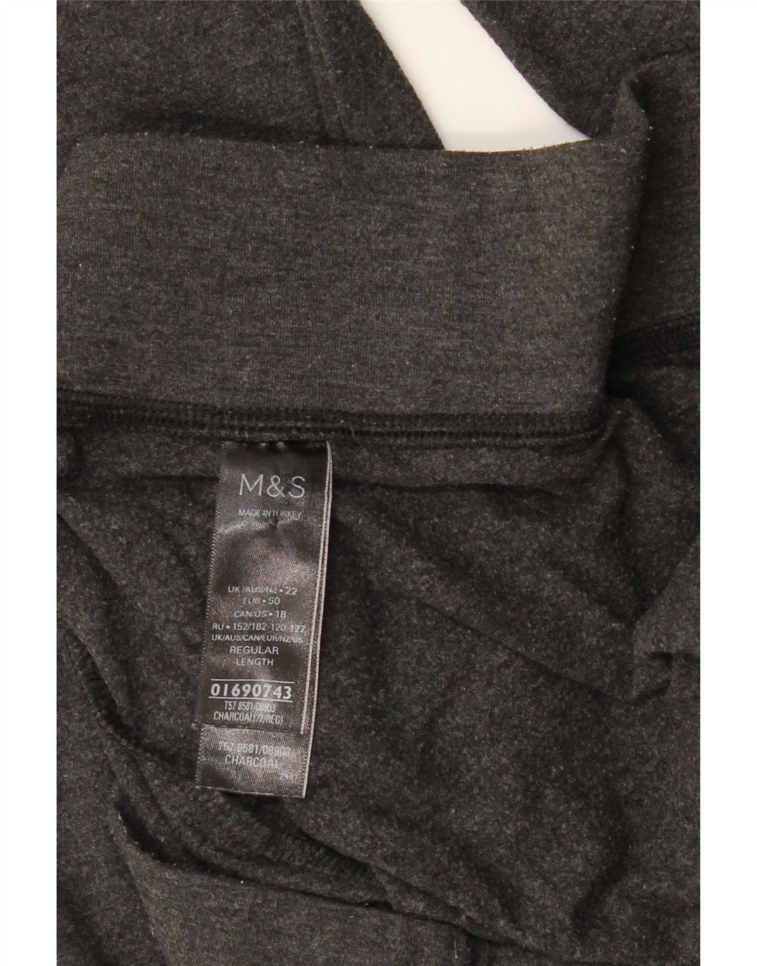 MARKS & SPENCER Leggings Femme UK 22 3XL Gris Polyester