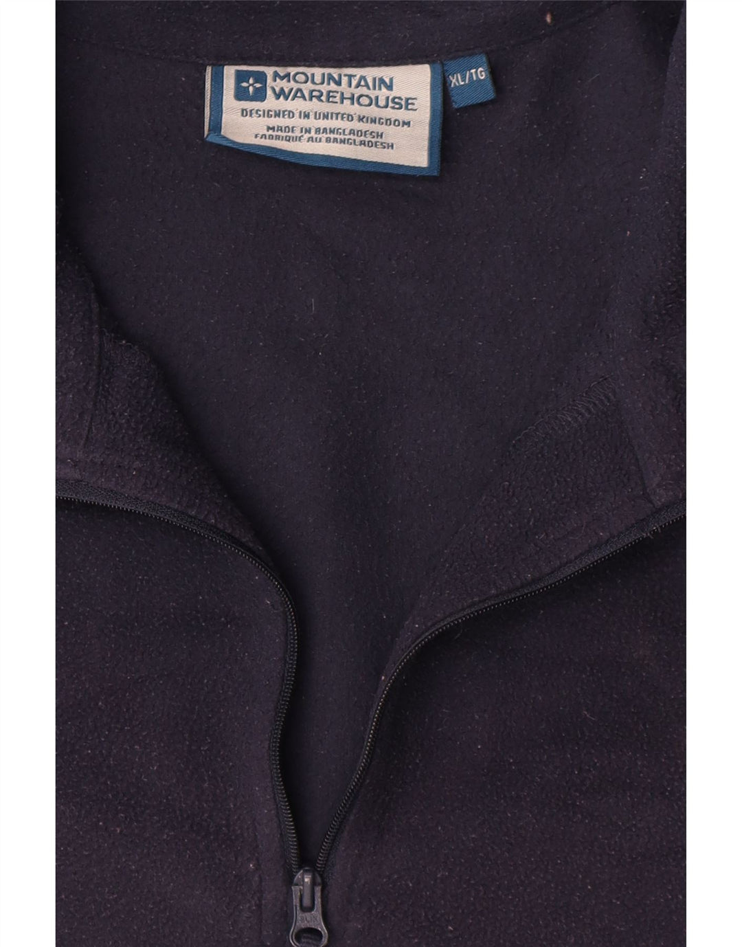 Mountain Warehouse Pull polaire à col zippé pour homme XL Bleu marine Polyester