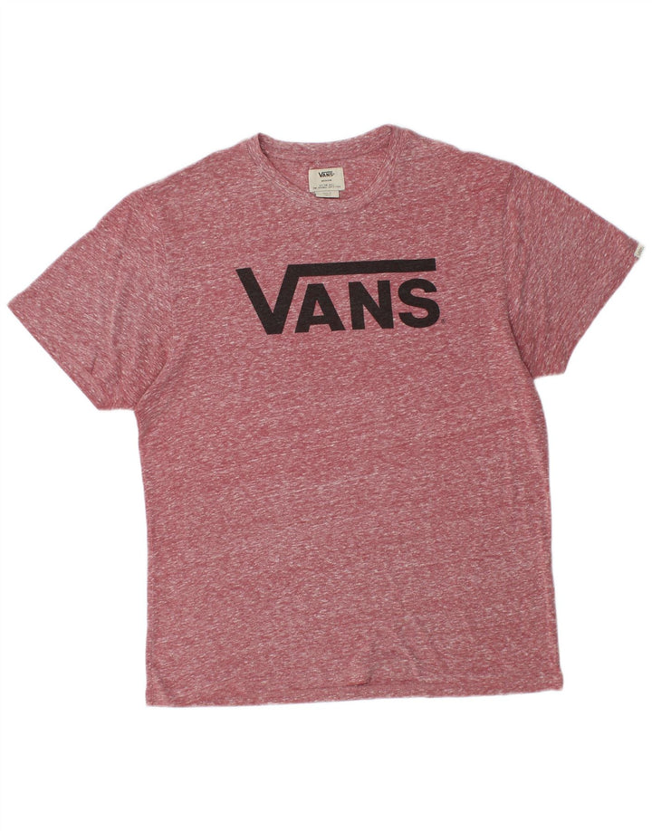 VANS T-shirt graphique pour hommes, haut bordeaux moyen moucheté