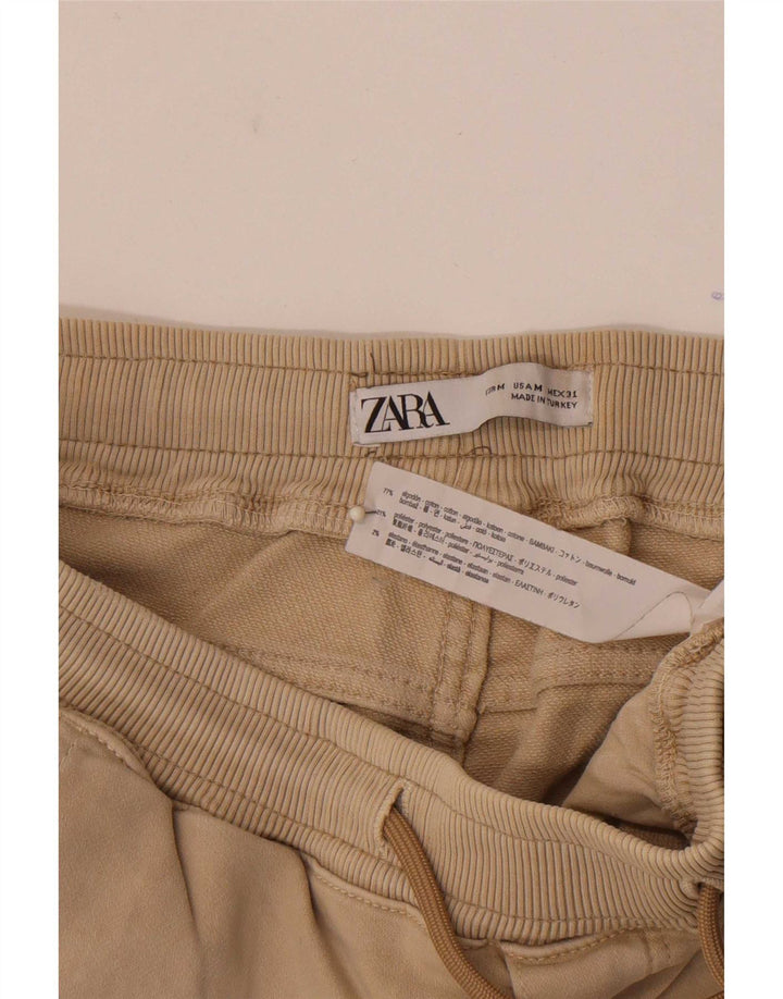 Zara Short Cargo Sport Homme Beige Moyen Coton