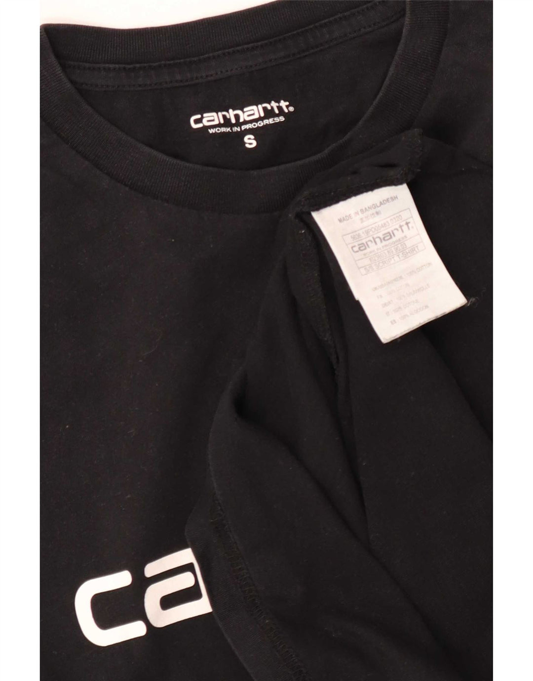 Carhartt T-shirt graphique pour hommes, petit haut en coton noir