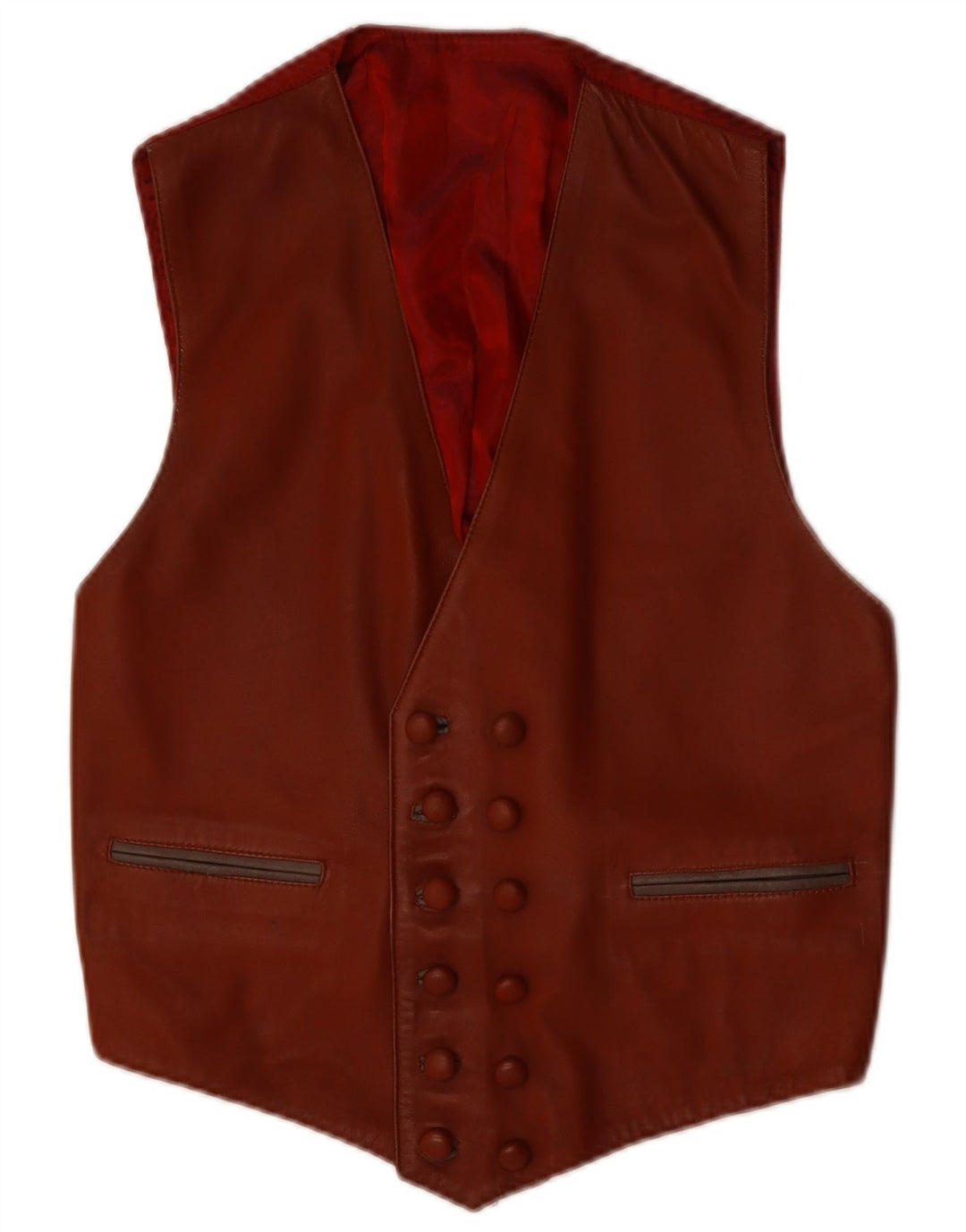 gilet en cuir homme vintage marron moyen