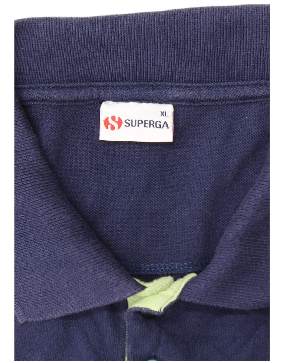 SUPERGA Polo Garçon 15-16 ans XL Bleu Marine Colourblock Coton