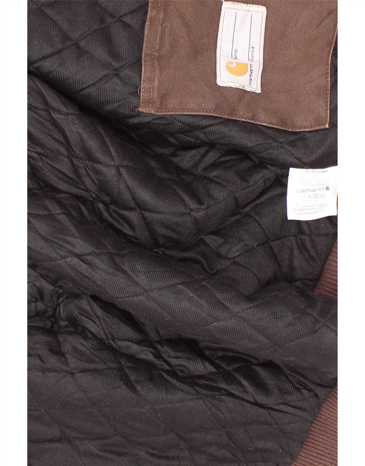 Carhartt Veste bomber à capuche pour garçon 7-8 ans Petit coton marron