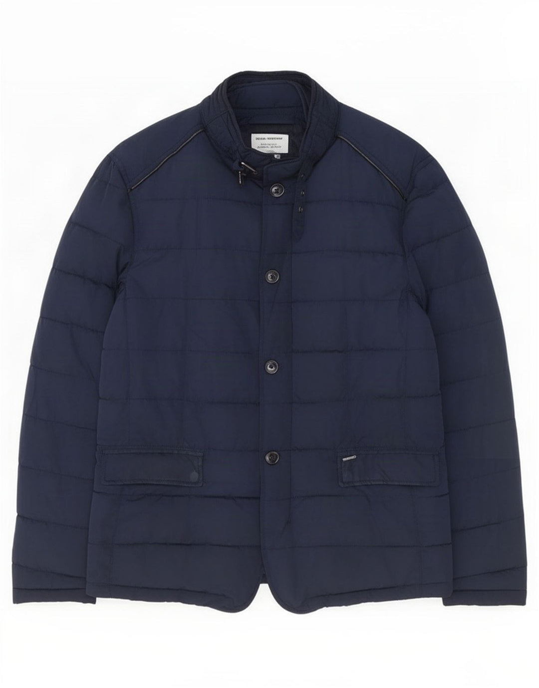 Zara Veste matelassée pour homme UK 38 Bleu marine moyen Polyester