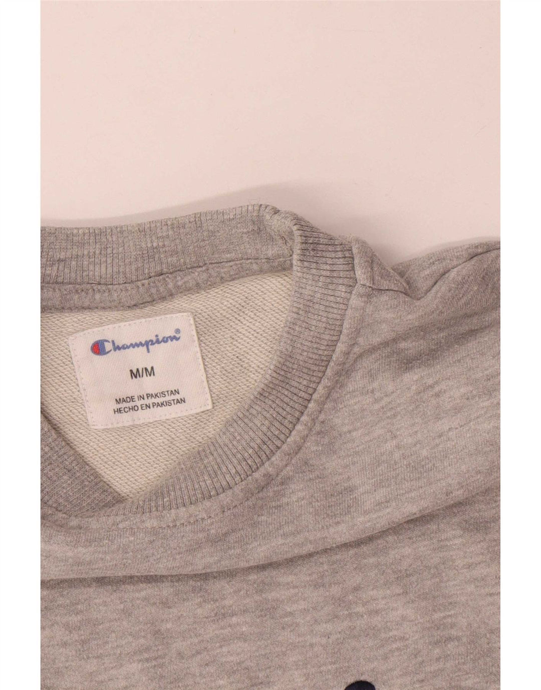 Champion Sweat-Shirt Graphique Homme Gris Moyen Moucheté Coton