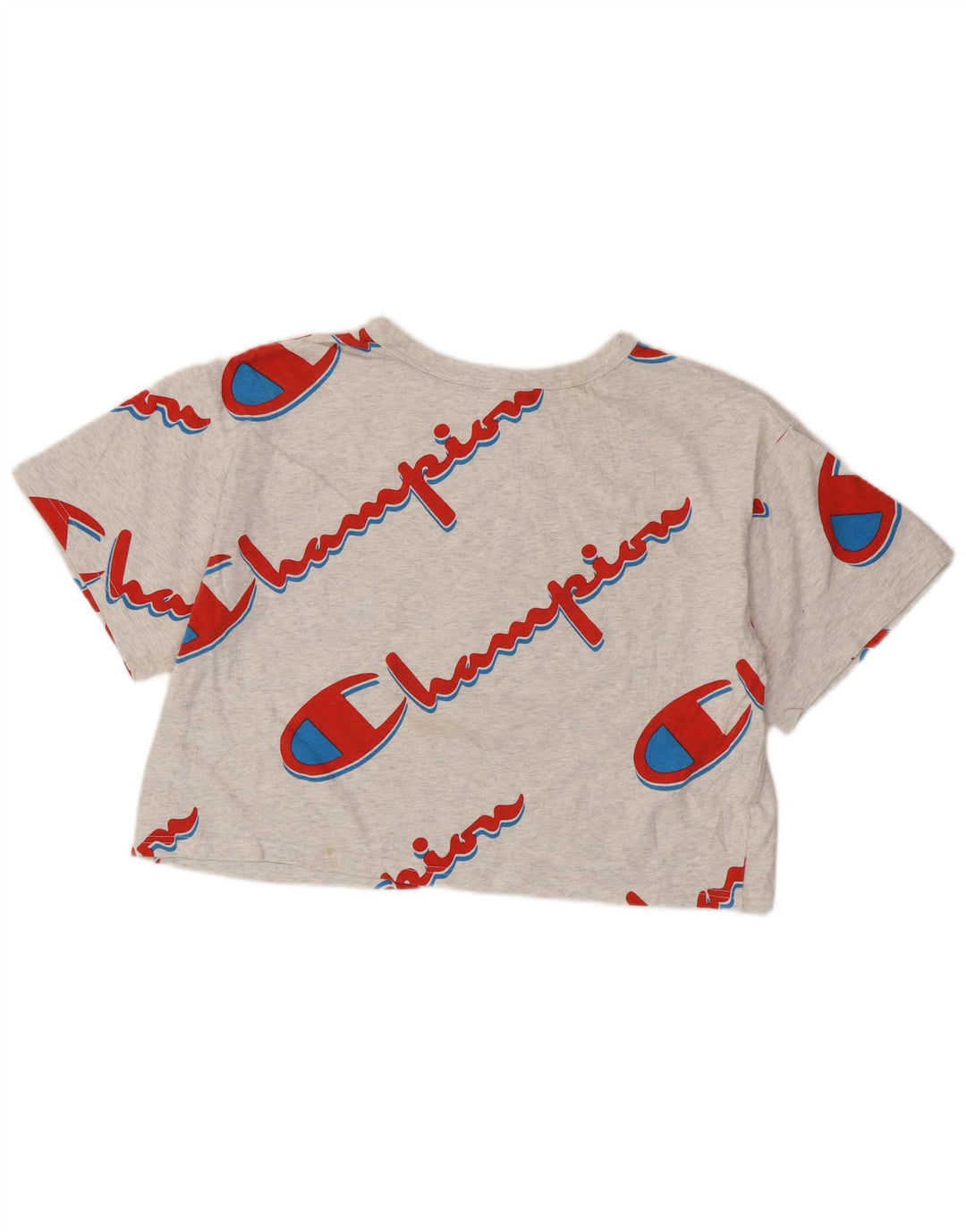 CHAMPION T-shirt court à tissage inversé pour femme UK 16 Large Gris