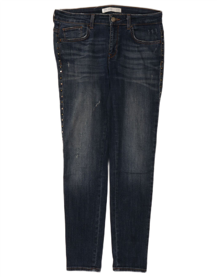 Zara Jean skinny effet vieilli pour femme EU 40 Medium W30 L29 Bleu