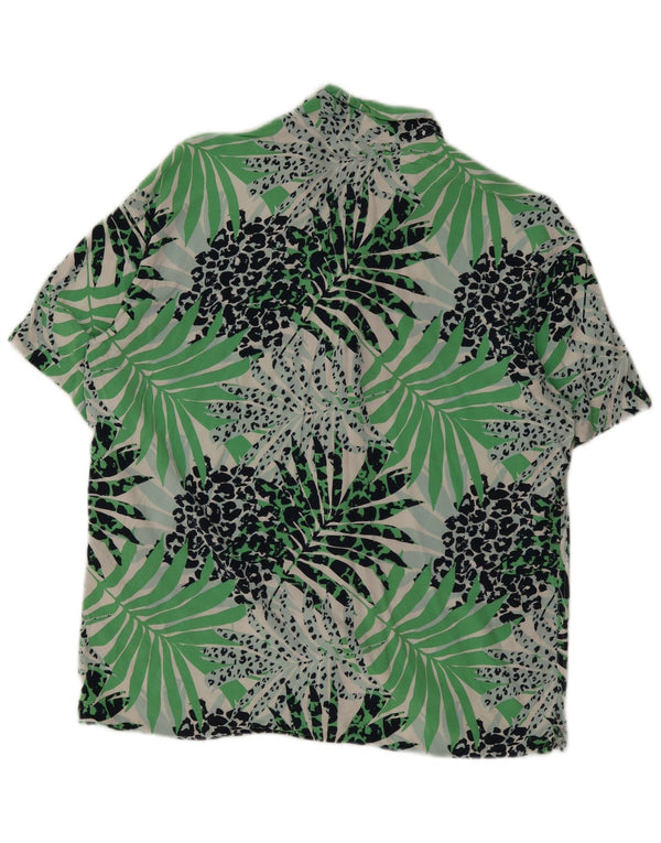 Jack & Jones Chemise à Manches Courtes Homme Petit Vert Floral Viscose Beach