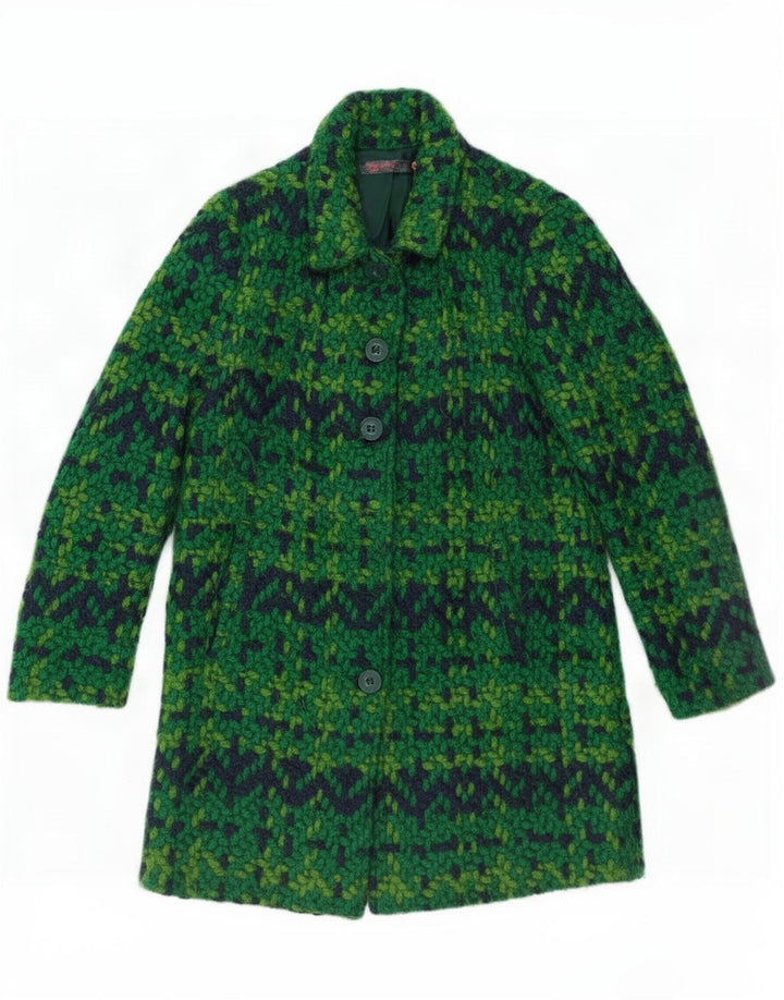 Desigual Manteau Femme EU 44 XL Vert Géométrique Polyester