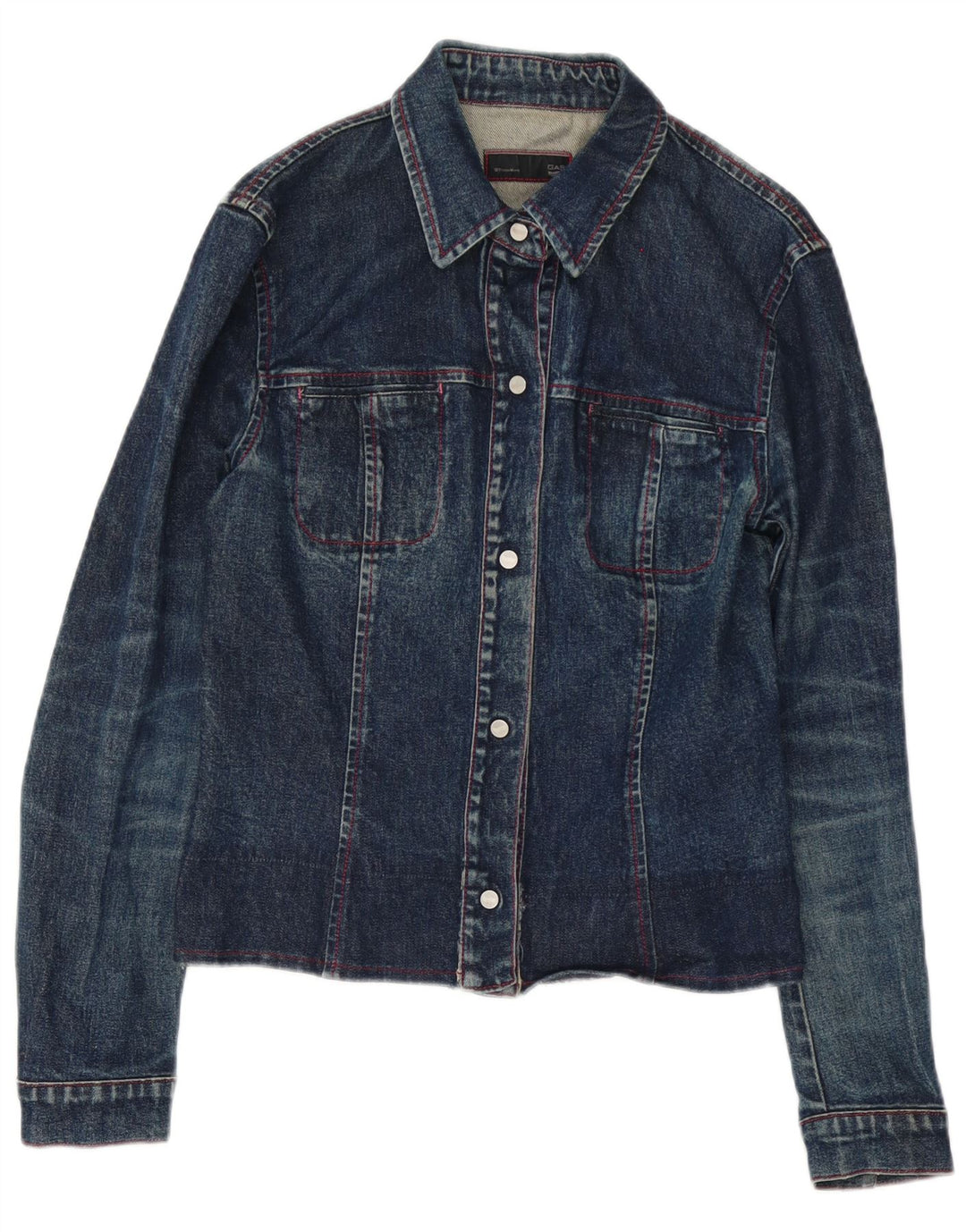 Gas Veste en jean pour femme UK 14 Large Bleu