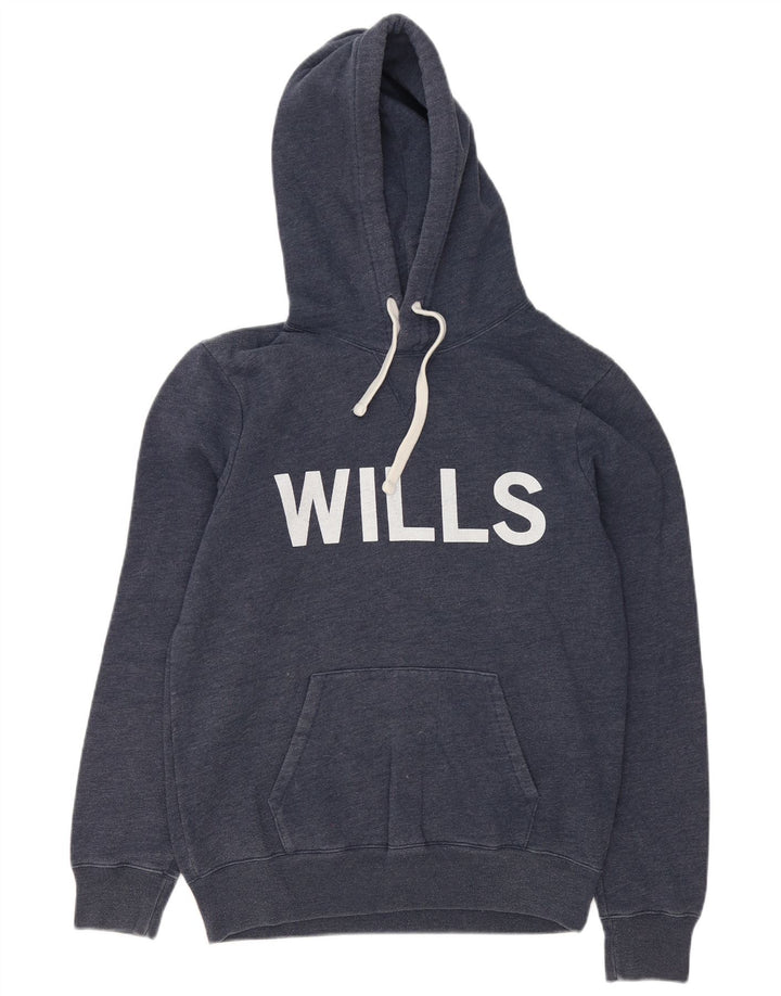 Jack Wills Pull à capuche graphique pour homme en coton bleu marine moyen
